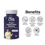 OYB Omega-3 Fish Oil 1000mg Softgel Capsules | Balanced EPA & DHA Content (180mg EPA & 120mg DHA) | Supports Heart, Brain & Joint Health | Pure Fish Oil Supplement | 30 Softgels per pack (Pack of 2) - Image 5