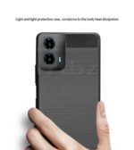 Carbon Fiber Hybrid Armor TPU Back Case Cover Compatible with Moto G34 5G/Motorola G34 5G -Black - Image 4