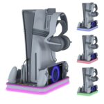 New World For PS5 / PS5 Slim Stand and Cooling Station with RGB LED ,Controller Charging Station for PlayStation 5 Console, PS Portal Charging Dock, Accessories for PS5 / PS5 Slim - Image 6