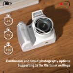 Professional 4K DSLR Camera with 60MP Resolution, 12x Optical Zoom, Built in Flash, Easy Scene Modes for Stunning Photos and Videos (White) - Image 5