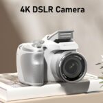 Professional 4K DSLR Camera with 60MP Resolution, 12x Optical Zoom, Built in Flash, Easy Scene Modes for Stunning Photos and Videos (White) - Image 8