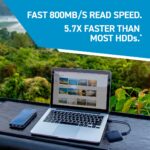 Crucial X6 4TB Portable SSD, Up to 8000MB/s, USB 3.2 USB-C, External Solid State Drive, Reliable Storage for Xbox, PS5, PC and Mac, for Casual Gamers & Home Usage, Black - CT4000X6SSD9 - Image 3