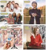 Selfie Stick with Fill Light, All in One Portable Selfie Stick Tripod Phone Holder with Detachable Wireless Remote, Compatible with iPhone 15/14/13/12/11, Android + USB LED Light LAMP - Image 6