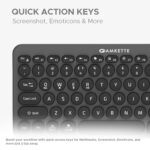 Amkette New and Improved Optimus BT 4 in 1 Multi Device Wireless Keyboard/Bluetooth Keyboard | One Click Device Switching and AI Access for Windows, MacOs, Android and iOS, Dual OS Layout (Grey) - Image 5