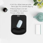 Dyazo Ergonomic Design Memory Foam Gel Mouse Pad with Cushion Non-Slip Rubber Base Mousepad Wrist Support Suitable for Computer, Notebook,Laptop, Work from Home & Office (Black) - Image 3