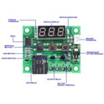 Robocraze W1209 Digital Temperature Controller | 50~100 Digital Thermostat with Temperature Probe | W1209 Digital Thermostat - Image 5