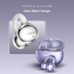 Noise Air Clips Wireless Open Ear Earbuds with Chrome Finish, AirWave™ Technology,Up-to 40H Playtime, Dual Device Pairing, Quad Mic with ENC,12mm Driver,BTv5.4 (Pearl Purple) - Image 3