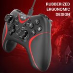 Leo 200 Wired Gamepad with Integrated Force Feedback, ABXY Keys, Ergonomically Design, 1.8m USB Cable for PC - Image 4