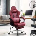 Dowinx Multi-Functional Ergonomic Gaming & Computer Chair – Massage Cushion, Premium PU Leather, Adjustable Neck & Lumbar Pillow for Back Support & Footrest, Home & Office Chair - Image 3