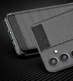 Carbon Fiber Hybrid Armor TPU Back Case Cover Compatible with Samsung Galaxy S23 FE 5G -Black - Image 5