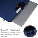Laptop Bag 15.6 Inch,Durable Slim Briefcase Handle Bag & with Extra Pockets,Notebook Computer Protective Case for Computer Notebook Ultrabook,Collapsible Carrying Handles,Dark blue - Image 3