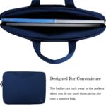 Laptop Bag 15.6 Inch,Durable Slim Briefcase Handle Bag & with Extra Pockets,Notebook Computer Protective Case for Computer Notebook Ultrabook,Collapsible Carrying Handles,Dark blue - Image 4