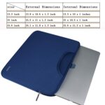 Laptop Bag 15.6 Inch,Durable Slim Briefcase Handle Bag & with Extra Pockets,Notebook Computer Protective Case for Computer Notebook Ultrabook,Collapsible Carrying Handles,Dark blue - Image 6