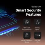 QUBO Smart Door Lock Elite from Hero Group | 7-Way Unlocking | Fingerprint | OTP Remote Unlocking | PIN | RFID Card | Mobile App | Mechanical Key | 1 Year Brand Warranty (Copper) - Image 3