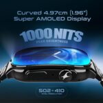 Fastrack Astor FS2 Pro 1.96" Super AMOLED Smart Watch, Metal Body with 1000 Nits Brightness, SpO2, BP & Sleep Monitor, BT Calling, 100+ Sports Modes – Smartwatch for Men & Women (Black) - Image 3