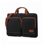 32L | 17.3" Laptop | Stylish Multi Use Sling & Hand Briefcase College Laptop Office Bag Tech Gadgets | 2 Front Pockets, Luggage Strap Waterproof Nylon - Image 3