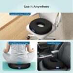 Donut Pillow for Tailbone Pain | 5-Year Warranty | Seat Cushion for Coccyx, Hemorrhoids, Piles, Sciatica, Pregnancy Pain Relief | Orthopedic Ring Pillow | Car Seat, Office Chair | High Density Foam - Image 5