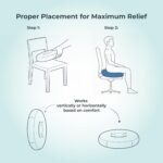 Donut Pillow for Tailbone Pain | 5-Year Warranty | Seat Cushion for Coccyx, Hemorrhoids, Piles, Sciatica, Pregnancy Pain Relief | Orthopedic Ring Pillow | Car Seat, Office Chair | High Density Foam - Image 6