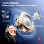 EarFun [2025 VGP Winner] Air Pro 4+ Adaptive Hybrid Noise Cancelling Wireless Earbuds Bluetooth 6.0,Qualcomm Snapdragon Sound, aptX Lossless,LDAC Hi-Res Audio, 6 Mics AI CVC Call,54H Playtime - Image 3