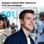 EarFun [2025 VGP Winner] Air Pro 4+ Adaptive Hybrid Noise Cancelling Wireless Earbuds Bluetooth 6.0,Qualcomm Snapdragon Sound, aptX Lossless,LDAC Hi-Res Audio, 6 Mics AI CVC Call,54H Playtime - Image 4