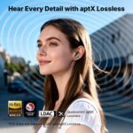 EarFun [2025 VGP Winner] Air Pro 4+ Adaptive Hybrid Noise Cancelling Wireless Earbuds Bluetooth 6.0,Qualcomm Snapdragon Sound, aptX Lossless,LDAC Hi-Res Audio, 6 Mics AI CVC Call,54H Playtime - Image 5
