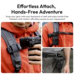 ULANZI Camera Backpack Strap Clip,w Plate Quick Release System, Compatible w Uka & F38 QR Plates, for Sony, Nikon, Fuji, DSLR Action Cam Mount, Bearable Load up to 10kg - Image 4