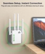 2024 WiFi Extender/Repeater - Expand coverage to 9860 sq.ft, connect 40 devices, boost internet signal with Ethernet port, easy setup, ideal for wireless networks - Image 5