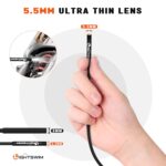 5.5MM 1920P Endoscope Snake Inspection Camera, Type C Borescope, Scope Camera with 8 LED Lights for Android and iOS Smartphone, iPhone, iPad, Samsung (16.5 FT/5M) - Image 3