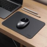 Premium Vegan Leather Mouse Pad |25X21cm| 2.4mm Thick(Padded)|Stitched, Reversible use, Splash-Proof, Anti-Skid for Gaming, Computer, Laptop, Home&Office in a Fresh Modern Design| Grey - Image 3