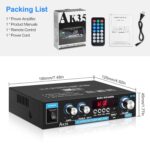 Bluetooth Stereo Audio Amplifier Home: AK35 Wireless Digital Power Amplifier RMS 30W Max 200W 2.0 Channel BT Audio Amplifier Receiver for Home Speakers System(US Plug) - Image 6