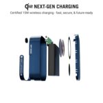 DailyObjects Loop Qi2 Certified 20000 Mah Mag-Safe Compatible Aluminium Wireless Power Bank|Fast Charging| Compatible with Samsung/OnePlus/iPhone 12/13/14/15/16/Pro Max | Pocket Size - Blue - Image 4