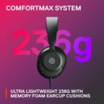 SteelSeries Arctis Nova 1 Multi-System Wired Gaming On Ear Headset- Hi-Fi Drivers - 360° Spatial Audio - Comfort Design - Durable - Ultra Lightweight - Noise-Cancelling Mic - PC, PS5/PS4, Switch-Black - Image 6