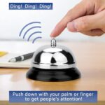 R H LIFESTYLE Metal Office Bell Buzzer for Quiz Call Bell Manual Ring Bell for Reception Desk Assistance, School, Church, Classroom, Hospital 8.5 x 5.5 cm (Pack of 2) - Image 3