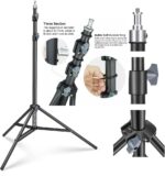 FKU 18inch LED Ring Fill Light BD-460 46cm with Remote & 7 Feet Tripod Stand,Microphone Photography Lighting (18" Touch Ring Light+7 FEET) - Image 4