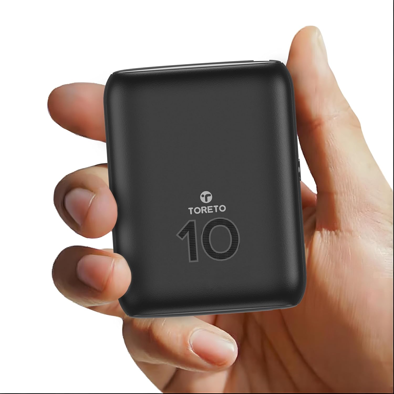 Toreto 10000mAh Powerbank, Pocket Size, Dual Output (USB -A +Type-C), 22.5W Type-C Ultra Fast Charging, Power Delivery, Quick Charge for iPhone, Android & Other Devices (Eon Nano, Black) - Image 6
