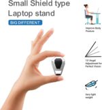 JCGI® (Pack of 4 Pieces = 2 Pair) Mini Premium Metal Portable Laptop Stand Folding Non Slip Base Lightweight Laptop Desk Stands Riser for Bed Table Office (Cool Silver) - Image 5