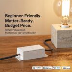 Ledgebit BASIC-1GS Gen 5 Matter Over WiFi Smart Switch – 10A Single Channel Relay Module, App & Voice Control with Alexa, Google Home, Apple Home, No Hub Required - Image 4