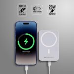 ZEBRONICS MW63 Wireless Power Bank, 10000 mAh, Super Fast Charging, Magsafe, Outputs - 20W Wired | 15W Wireless, Type C PD, Built in Protections, LED Indicator, Compatible with iPhone -USB Type C - Image 4