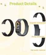 Nylon Strap for Xiaomi Smart Band 10/Band9/Band8, Men and Women Breathable Elastic Bracelet, Adjustable Sport Straps Replacement Watchband for Xiaomi Mi Band 10/Band9/Band8 - Image 4