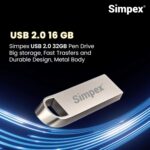 Simpex (16 GB 2.0V) Metal Body 16GB USB Flash Drive, High Speed Read & Write Pen Drive, Magnetic, X-Ray & Temperature Resistant, Compatible with Windows & Mac OS - Image 3