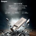 Simpex (16 GB 2.0V) Metal Body 16GB USB Flash Drive, High Speed Read & Write Pen Drive, Magnetic, X-Ray & Temperature Resistant, Compatible with Windows & Mac OS - Image 4
