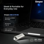Simpex (16 GB 2.0V) Metal Body 16GB USB Flash Drive, High Speed Read & Write Pen Drive, Magnetic, X-Ray & Temperature Resistant, Compatible with Windows & Mac OS - Image 5
