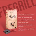 FREGRILL Premium Charcoal Briquettes (All-Natural & Long-Lasting) Barbecue and Grill - for Cooking and Grilling with Fire Starter Cubes for Ignition (2KG) - Image 3