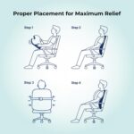 Back Support for Office Chair | Premium Memory Foam Lumbar Support Pillow | 5-Yr-Warranty | Orthopedic Backrest for Lower Back Pain Relief | Ergonomic Desk Chair & Car Cushion (Large)(Black) - Image 7