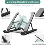 Foldable Laptop Stand for Desk, Laptop Holder Riser Computer Stand, Ergonomic 8-Levels Angles Adjustable Portable Notebook Stand, Compatible with 10-15.6” Laptops and Tablets (White) - Image 4