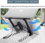 Foldable Laptop Stand for Desk, Laptop Holder Riser Computer Stand, Ergonomic 8-Levels Angles Adjustable Portable Notebook Stand, Compatible with 10-15.6” Laptops and Tablets (White) - Image 5