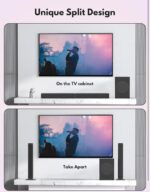 2 in 1 Separable 160W Sound Bar for Smart TV with Subwoofer, Bluetooth 5.0 Surround Sound System for Home Theater, ARC/Optical/Aux/USB TV Speaker, Treble/Bass Adjust, 10 EQ Modes, Remote Included - Image 3