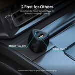 Portronics 51W Car Power 16 Fast Car Charger with Dual Output, 51 Watts Total (18W USB + 33W Type C PD), Fast Charging, Adapter for iPhone & Android Smartphones and Tablets (Black) - Image 4