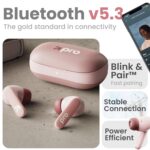 GOBOULT Z20 Pro Made in India Ear Buds Wireless with 60H Playtime, 4 Mics Calling, 45ms Latency Gaming, 13mm Bass Driver Earbuds Buds TWS Bluetooth Wireless Earphones (Candy Cane) - Image 5