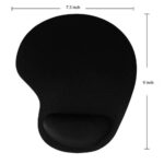 Lapster Gel Mouse pad with Wrist Rest, Gaming Mouse Pad with Lycra Cloth Nonslip for Laptop, Computer, Home & Office (Black) - Image 3